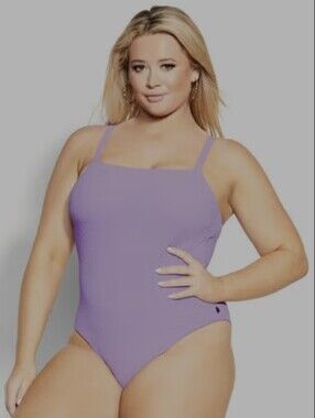 New! CITY CHIC Ribbed IZZY One-Piece Swimsuit / Size 16 Plus